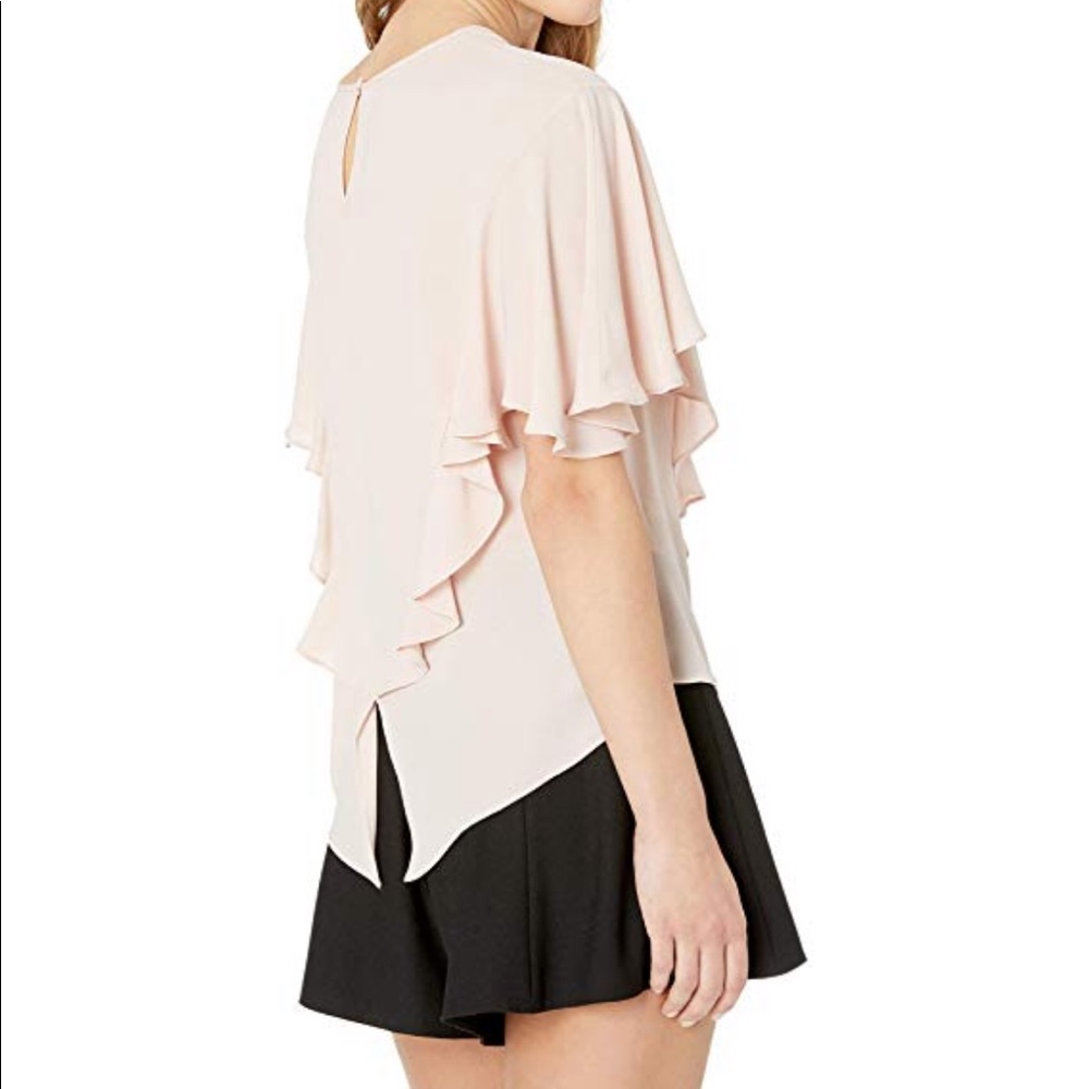 Bcbgmaxazria Ruffle Split-Front Blouse Blush - image 2